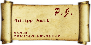 Philipp Judit névjegykártya